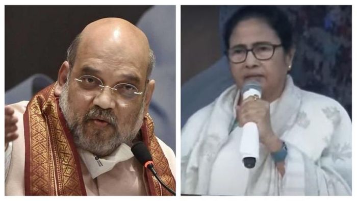 অমিত শাহ ও মমতা বন্দ্যোপাধ্যায়