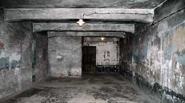 Gas chamber ruins at Auschwitz concentration camp