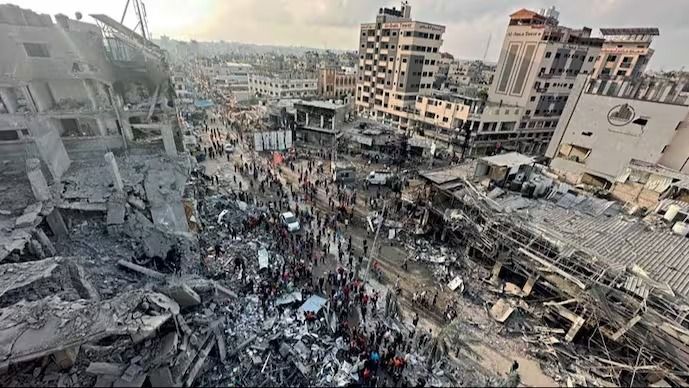 যুদ্ধবিধ্বস্ত গাজা 