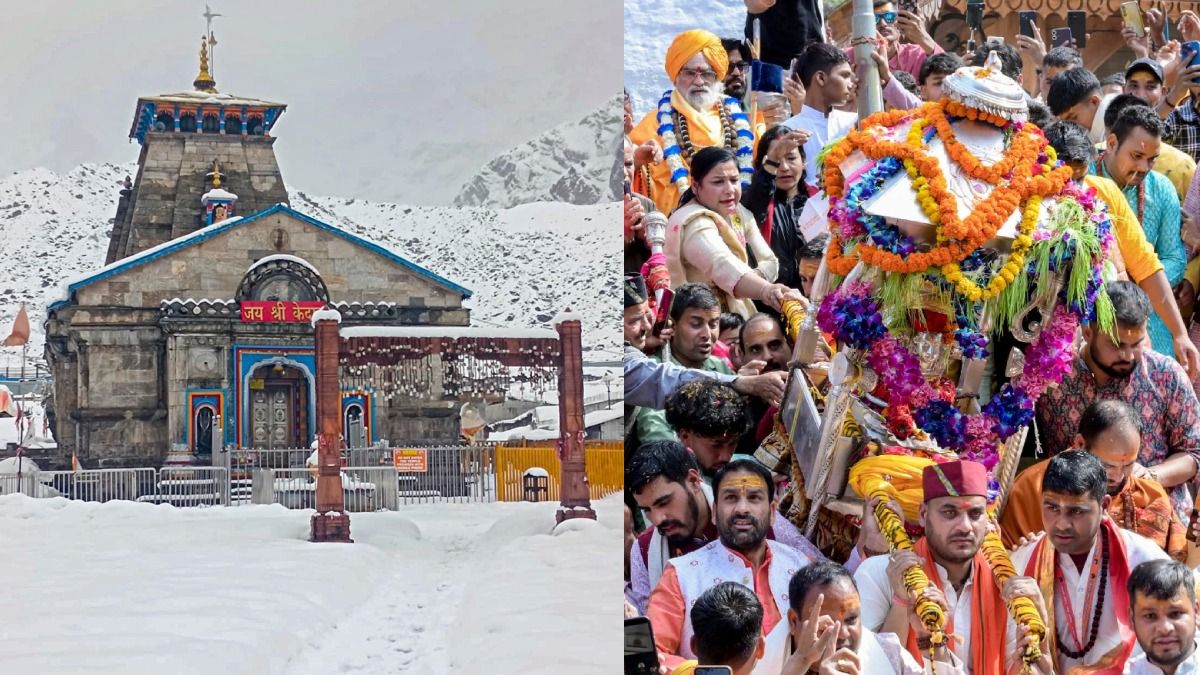 সাদা ধবধবে তুষারে ঢেকে গিয়েছে কেদারনাথ, গৌরীকুণ্ডে পৌঁছচ্ছে বাবা কেদারের ডোলি