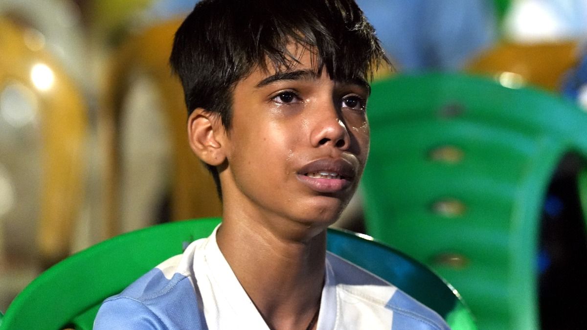আর্জেন্টিনার হারের পরে কলকাতার এক খুদে ভক্তের কান্না -- পিটিআই