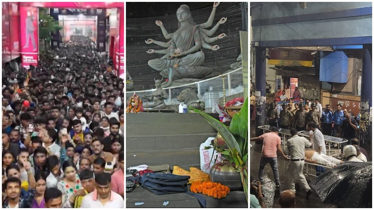 বৃষ্টি, অন্ধকার প্যান্ডেল আর শয়ে শয়ে কালো মাথা... চোরবাগানের সেই বিভীষিকা মুহূর্তের ফটো