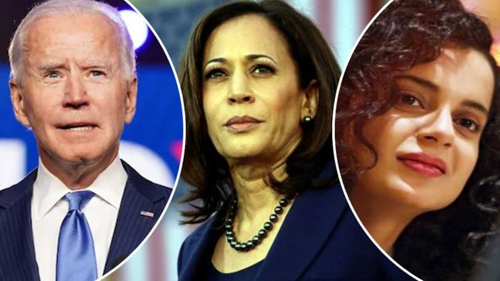 কমলা হ্য়ারিসকে 'কমল', বাইডেনকে 'গজনি' বললেন কঙ্গনা