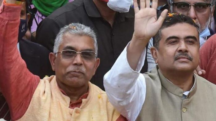 নন্দীগ্রাম নিয়ে শুভেন্দুর পাশেই দাঁড়ালেন বিজেপি রাজ্য সভাপতি