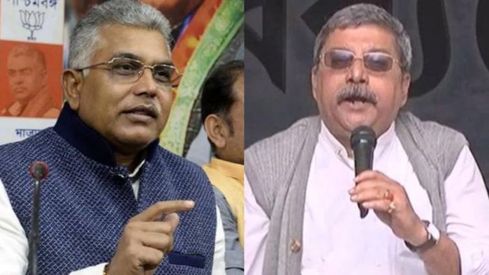 কল্যাণ বন্দ্যোপাধ্যায় ও দিলীপ ঘোষ। ফাইল ছবি