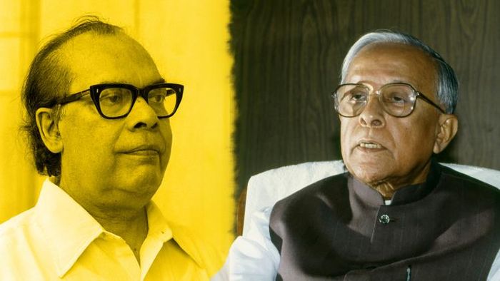 এবিএ গনি খান চৌধুরী ও জ্যোতি বসু -- India Today Archive Image