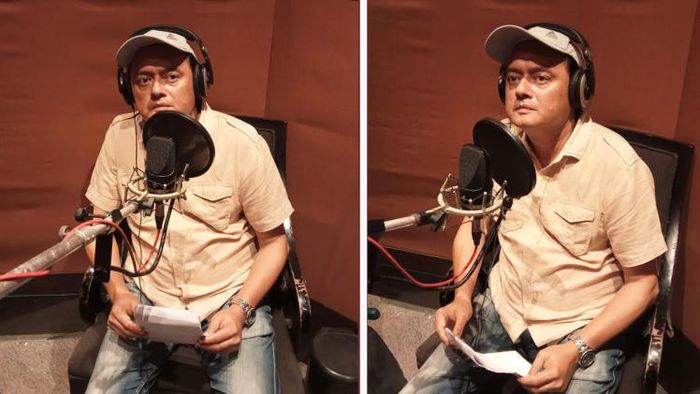 শহরের একটি স্টুডিয়োতে 'রহস্যময়'-র ডাবিংয়ে শাশ্বত