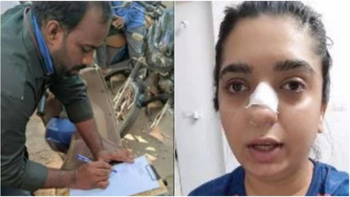 হিতেশার বিরুদ্ধে বেঙ্গালুরুর ইলেকট্রনিক সিটি থানায় অভিযোগ দায়ের করছেন কামরাজ