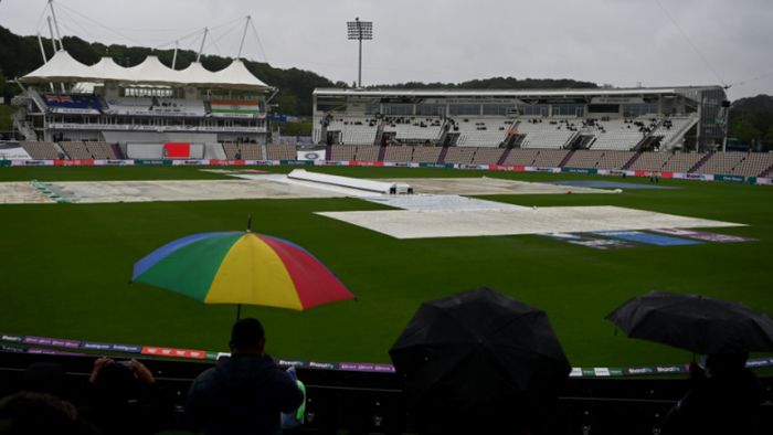 চতুর্থ দিনে খেলা হল না সাউদাম্পটনে। বিশ্ব টেস্ট চ্যাম্পিয়নশিপ ফাইনালে। ছবি- টুইটার।