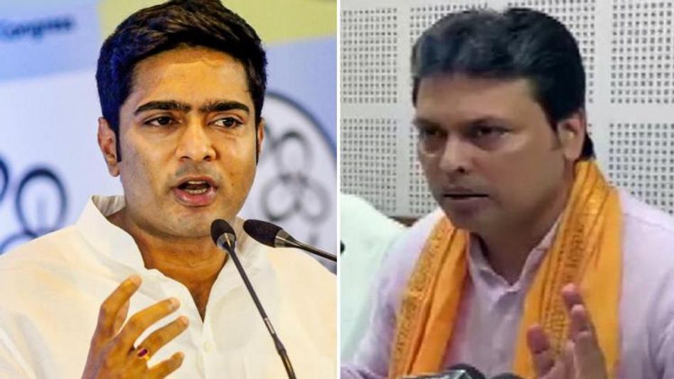 থানার বসে পুলিশের সঙ্গে তীব্র বাদানুবাদ, ত্রিপুরায় ভিন্নধারার রাজনীতি তৃণমূলের থানার বসে পুলিশের সঙ্গে তীব্র বাদানুবাদ, ত্রিপুরায় ভিন্নধারার রাজনীতি তৃণমূলের