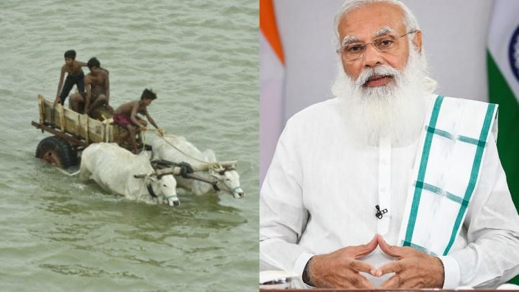 রাজ্যের বন্যা পরিস্থিতি নিয়ে উদ্বিগ্ন  মোদী, মমতার চিঠির পরেই সাহায্য ঘোষণা 