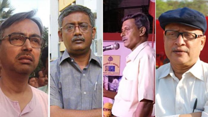 আভাস রায়চোধুরি, শমীক লাহিড়ী, কল্লোল মজুমদার এবং শ্রীদীপ ভট্টাচার্য। ছবি সৌজন্য: ফেসবুক