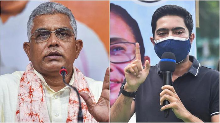 দিলীপ ঘোষ এবং অভিষেক বন্দ্য়োপাধ্যায়