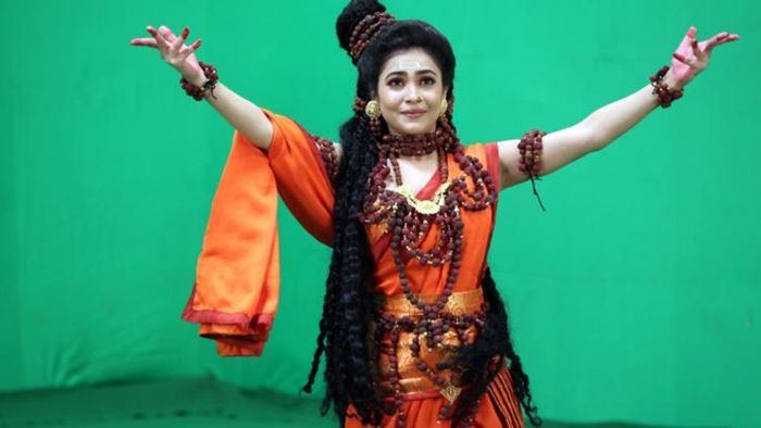 ব্রহ্মচারিণী দেবী রূপে জেসমিন রায়