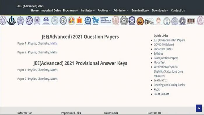 আইআইটি প্রবেশিকা জেইই অ্য়াডভান্সড ২০২১-এর প্রোভিশনাল আনসার কি প্রকাশ করা হয়েছে