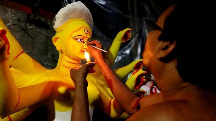 মহালয়ার দিন হয় দেবী দুর্গার চক্ষুদান