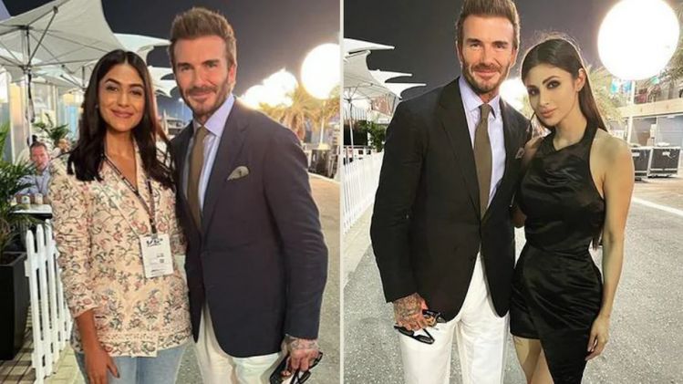 ভেডিড বেকহ্যামের সঙ্গে বলিউড অভিনেত্রীরা।