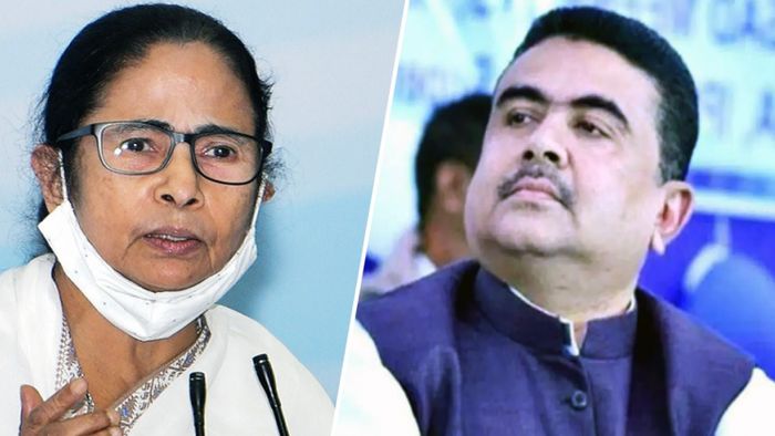 মমতা বন্দ্যোপাধ্যায় এবং শুভেন্দু অধিকারী