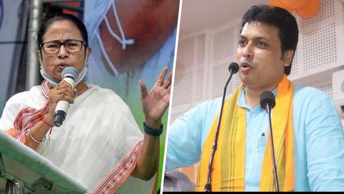 মমতা বন্দ্যোপাধ্যায় ও বিপ্লব দেব