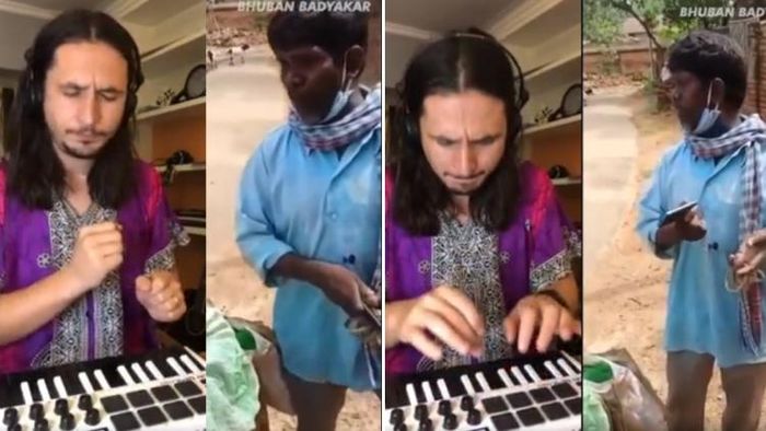 ডেভিড স্কট এবং ভুবন বাদ্যকর। ছবি: শিল্পীর ইনস্টাগ্রাম থেকে