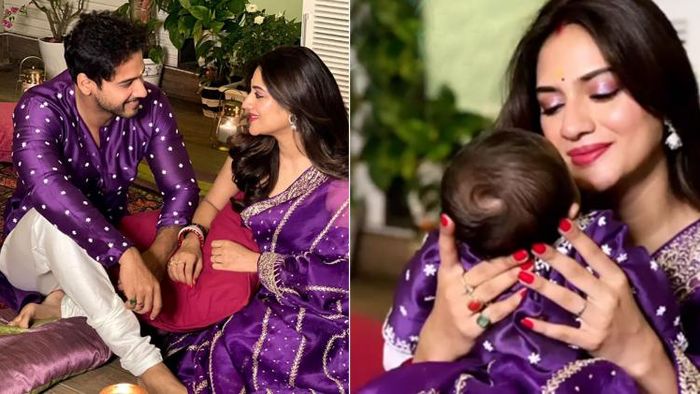 নুসরত জাহান, যশ দাশগুপ্ত ও তাঁদের পুত্র সন্তান ঈশান (ছবি: ইন্সটাগ্রাম)