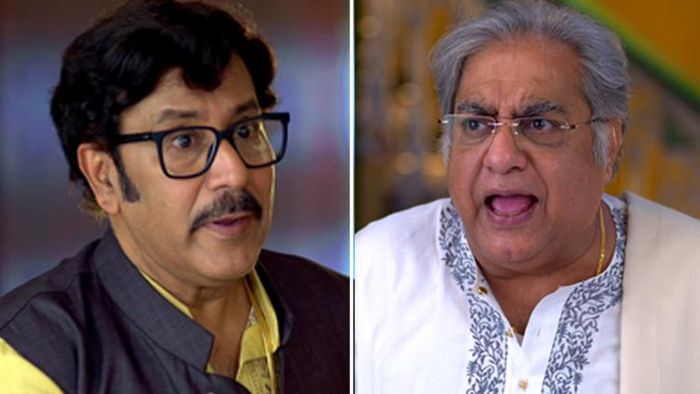 অভিনেতা কৌশিক বন্দ্যোপাধ্যায় ও বিশ্বজিৎ চক্রবর্তী