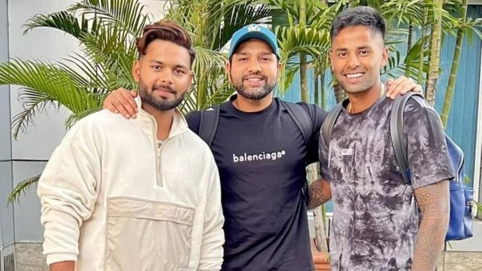 ঋষভ পন্ত ও সূর্যকুমার যাদবের সঙ্গে রোহিত শর্মা