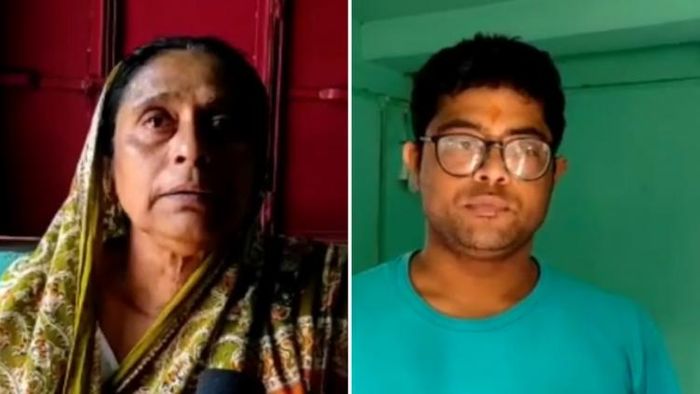 কৃষ্ণা হাজরা এবং তাঁর ছেলে অয়ন। আতঙ্কে রয়েছেন তাঁরা