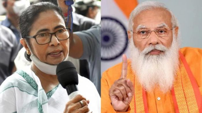মমতা বন্দ্যোপাধ্যায় ও নরেন্দ্র মোদী