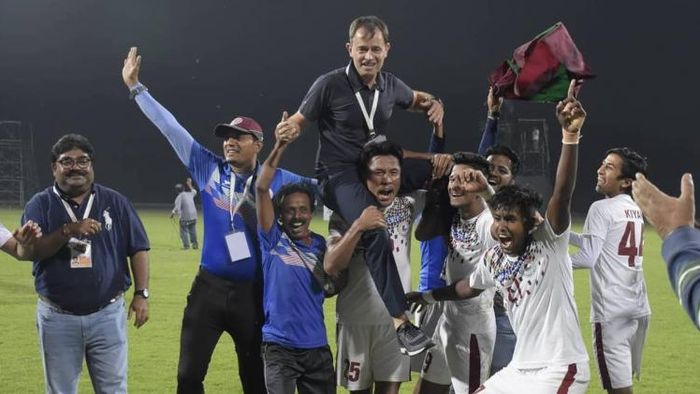 মোহনবাগানের উল্লাস। ছবি সৌজন্যে: মোহনবাগানের ফেসবুক পেজ