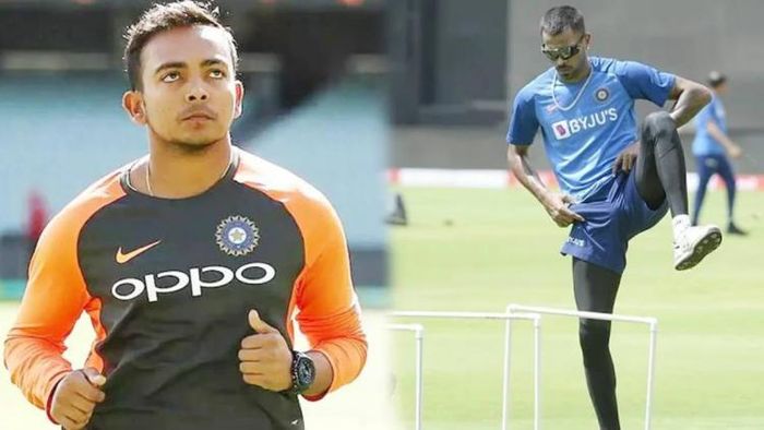 পৃথ্বী শ ও হার্দিক পান্ডিয়া