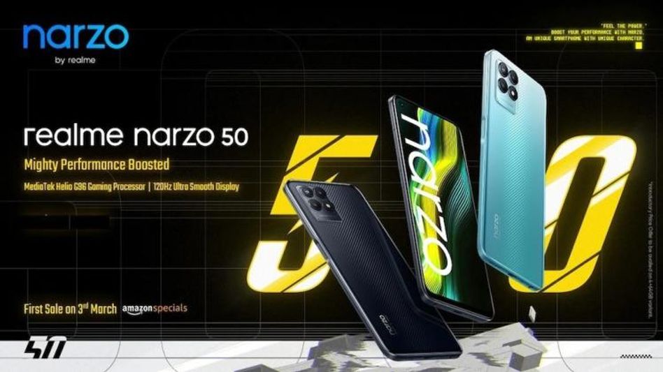 50MP ক্যামেরার Realme Narzo 50-এর আজ প্রথম সেল, Amazon-এ বড় ডিসকাউন্ট 50MP ক্যামেরার Realme Narzo 50-এর আজ প্রথম সেল, Amazon-এ বড় ডিসকাউন্ট