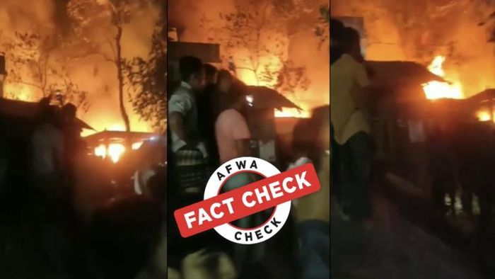 ভাইরাল ভিডিওটি একটি এলাকায় দাউদাউ করে আগুন জ্বলতে দেখা যাচ্ছে।