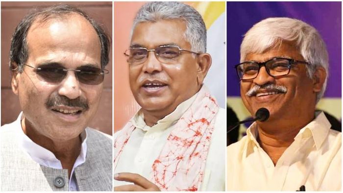 অধীর চৌধুরী, দিলীপ ঘোষ এবং সুজন চক্রবর্তী