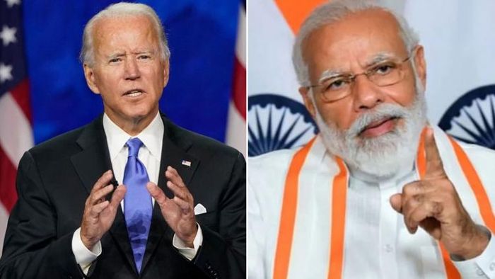 জো বাইডেন ও নরেন্দ্র মোদী (বামদিক থেকে)