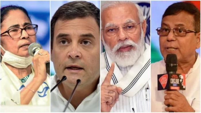 মমতা-মোদী-সেলিম-রাহুল।