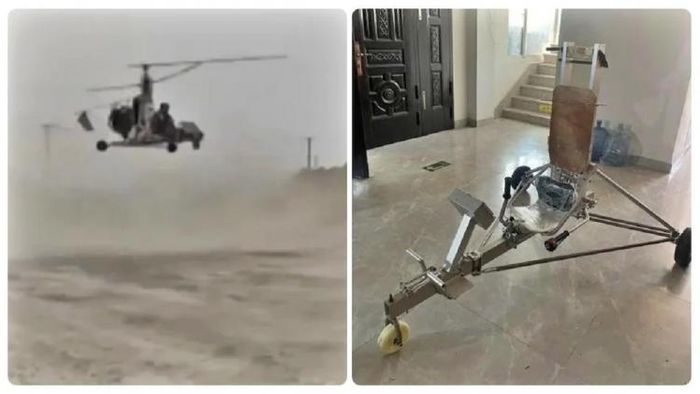 বাড়িতেই বানালেন হেলিকপ্টার