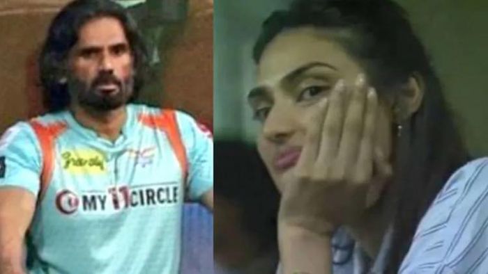 সুনীল ও আথিয়া শেট্টি।