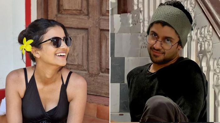 অভিনেতা অনুরাধা মুখোপাধ্যায় ও আদৃত রায় (ছবি: ইন্সটাগ্রাম)