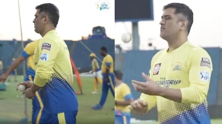 বোলিং প্র্যাকটিসে ধোনি