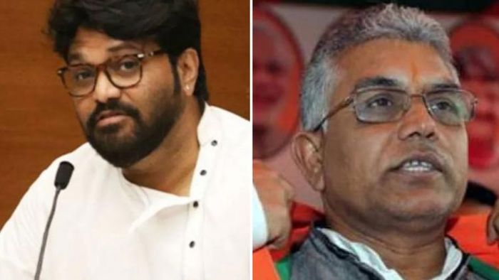 বাবুল সুপ্রিয় ও দিলীপ ঘোষ (বামদিক থেকে)