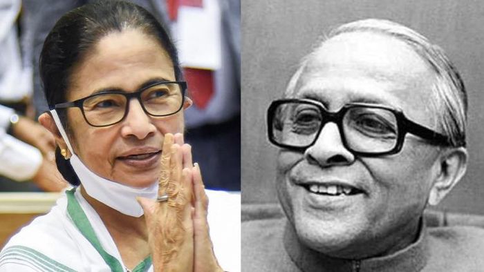 মমতা বন্দ্যোপাধ্যায় ও জ্যোতি বসু