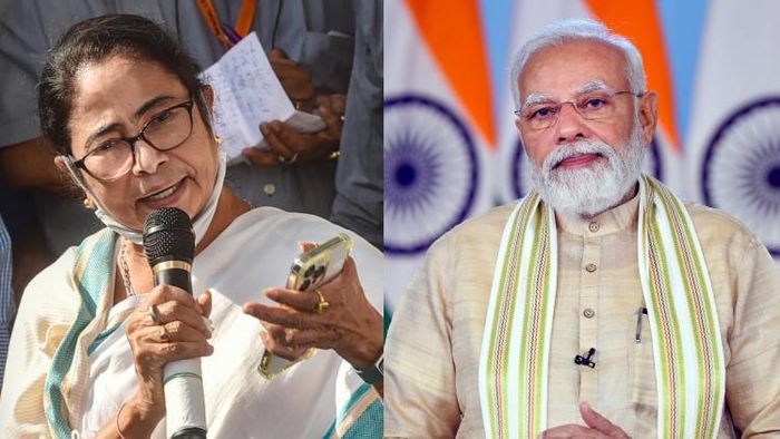 মমতা বন্দ্যোপাধ্যায়-নরেন্দ্র মোদী।