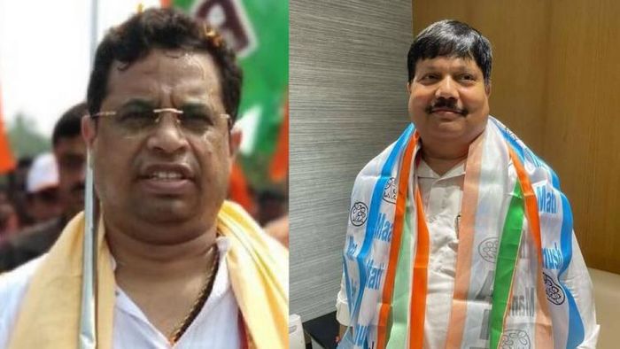 সৌমিত্র খাঁ ও অর্জুন সিং (বামদিক থেকে)