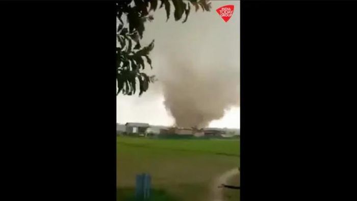অসমের বরপেটায় আছড়ে পড়ল টর্নেডো, দেখুন হাড়হিম ভিডিও
