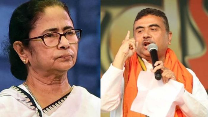 মমতা বন্দ্যোপাধ্যায় বনাম শুভেন্দু অধিকারী।