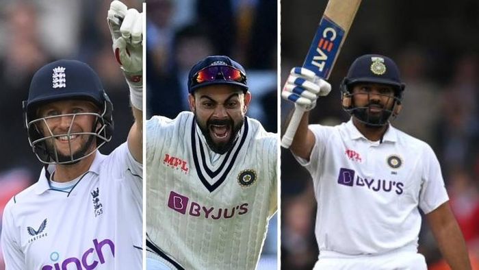 জো রুট, বিরাট কোহলি ও রোহিত শর্মা