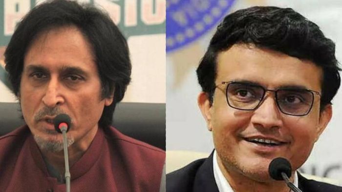 রামিজ রাজা ও সৌরভ গঙ্গোপাধ্যায় (টুইটার)