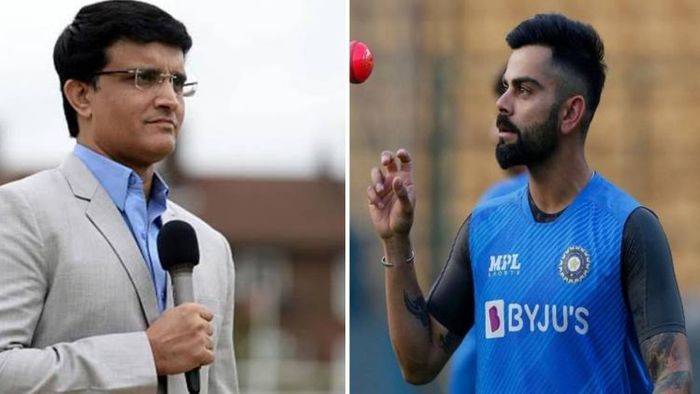 সৌরভ গঙ্গোপাধ্যায় ও বিরাট কোহলি (টুইটার)