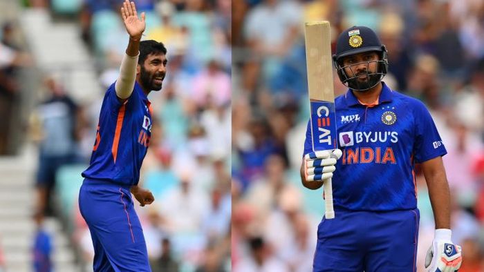 রোহিত শর্মা ও জসপ্রীত বুমরা।